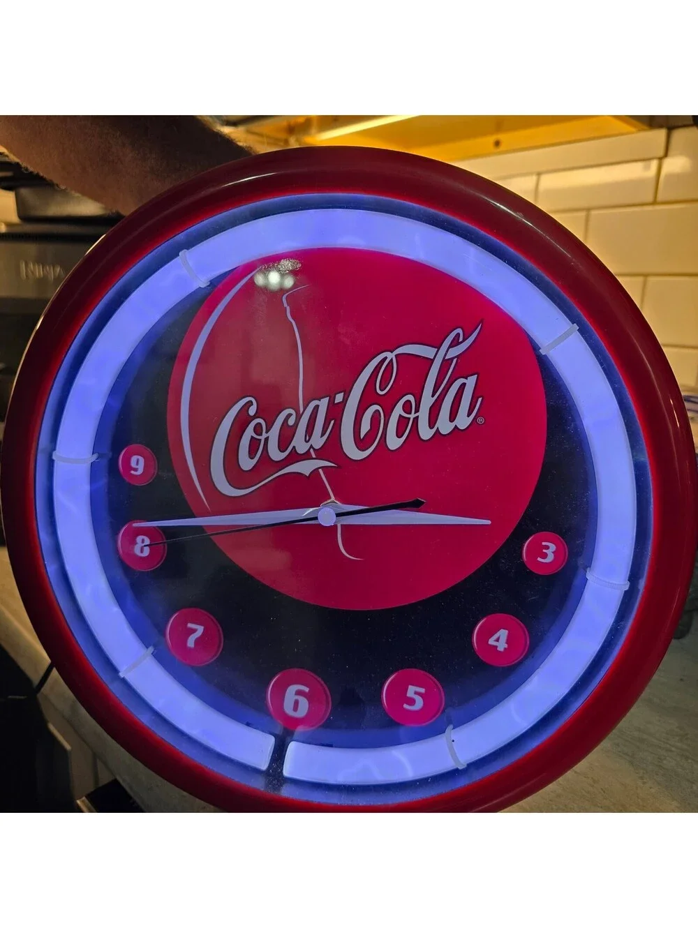 Vintage Coca-Cola Collectible Plasma Light Wall Clock – Working With AC Adapter